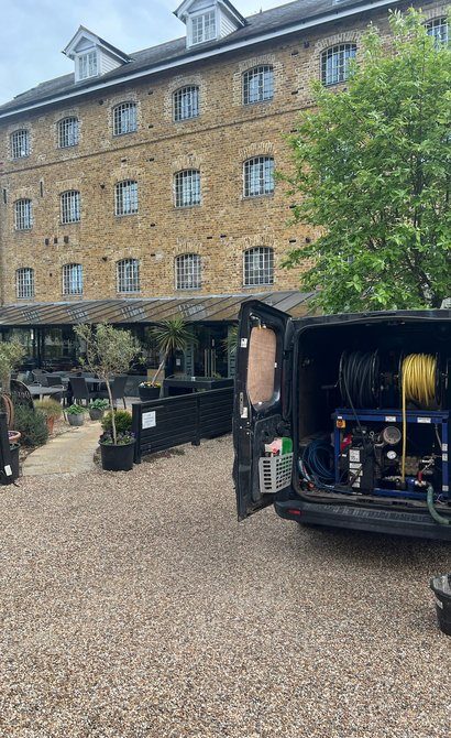 C&R Drainage van on a call-out
